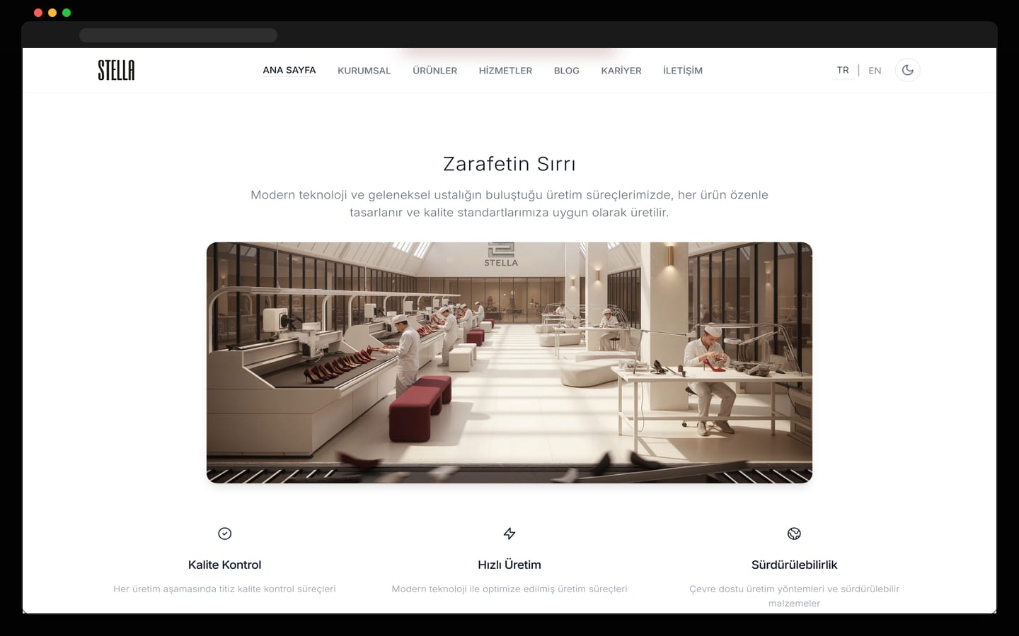 Stella Shoe — B2B Ayakkabı Üreticisi Platformu — 1